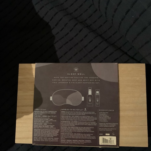 3PC SLEEP WELL SET NWB SEALED LAVENDER & FIG SLEEP MASK PILLOW SPRAY SLEEP OIL - Picture 3 of 8